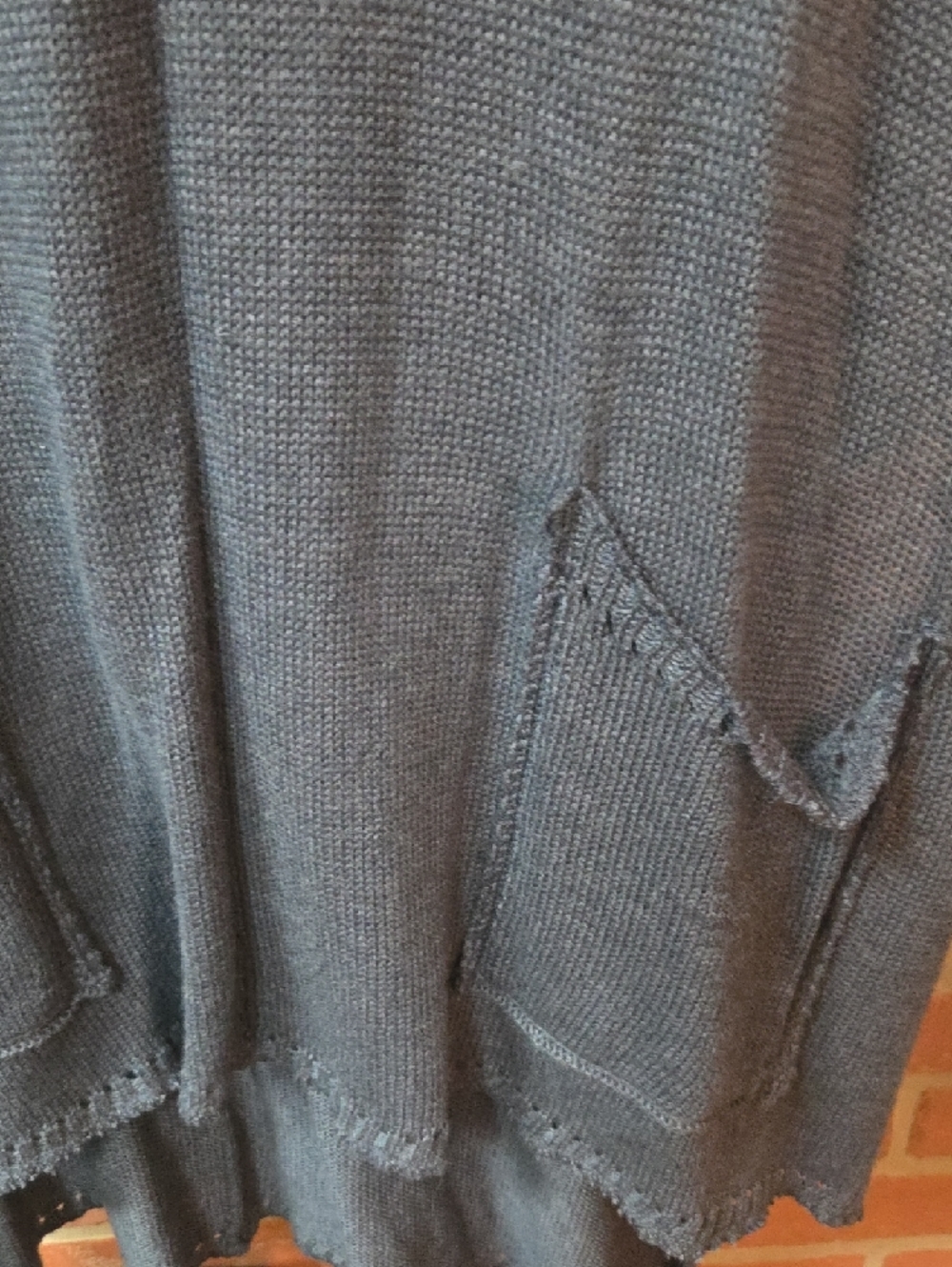 L Love Navy Knit Top Sz 2x - Picture 3 of 5